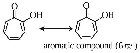 Structure Resonance structures showing aromatic system