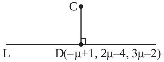 Structure Diagram showing point C, line L, and perpendicular CD
