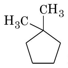 Structure 1,1-dimethylcyclopentane
