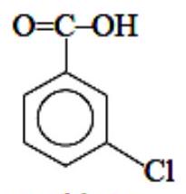 Structure m-chlorobenzoic acid