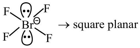Structure BrF4- structure